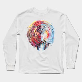 World City Circle Of Life Optimistic Fun Abstract Long Sleeve T-Shirt